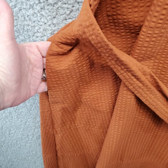 Madewell Seersucker Belted Midi Dress Women’s Large Pockets - Picture 6 of 9